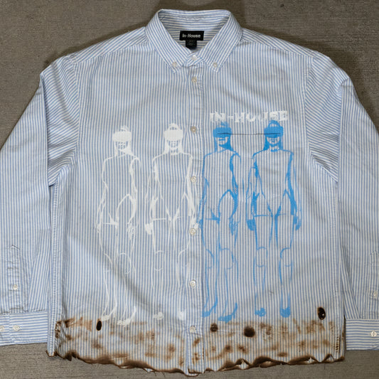 Blue Striped Oxford Button-Up