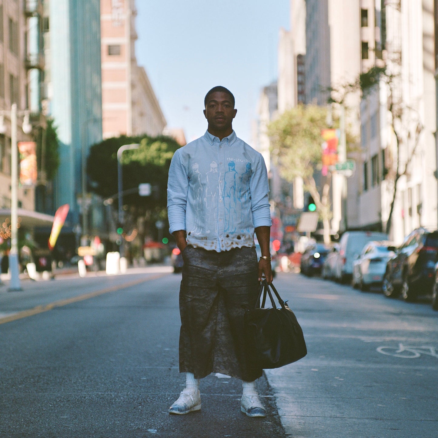 Blue Striped Oxford Button-Up