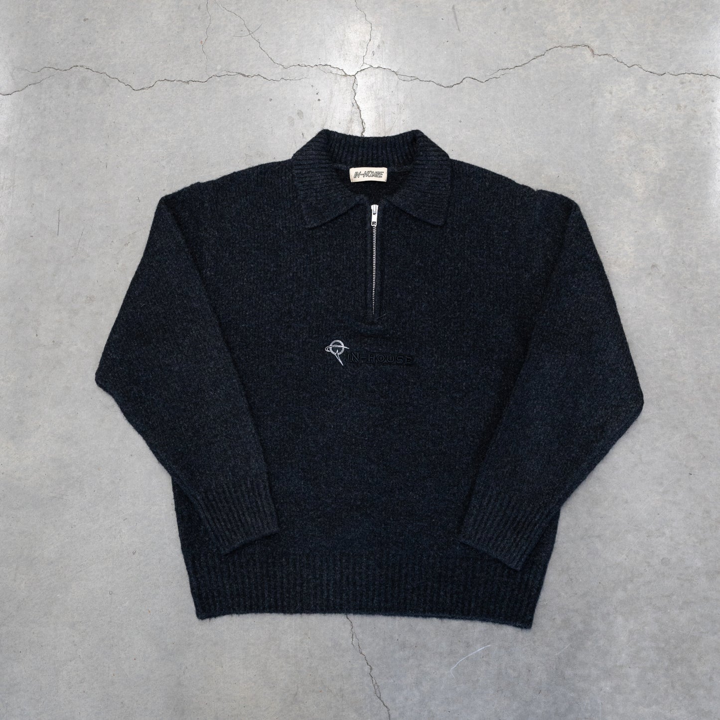 Black Cashmere Quarter-Zip
