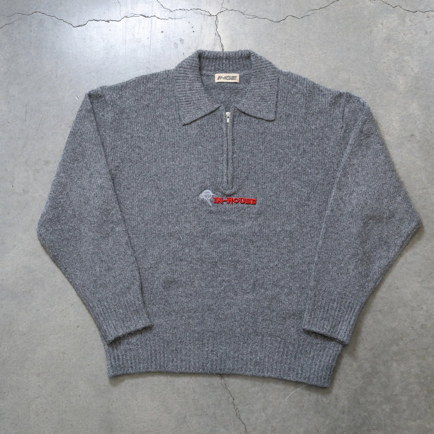 Grey Cashmere Quarter-Zip